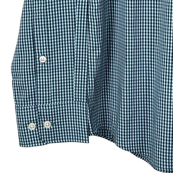 Perry Ellis Men’s Slim Fit Stretch Spread Collar Checkered Shirt Size Medium - Picture 5 of 11